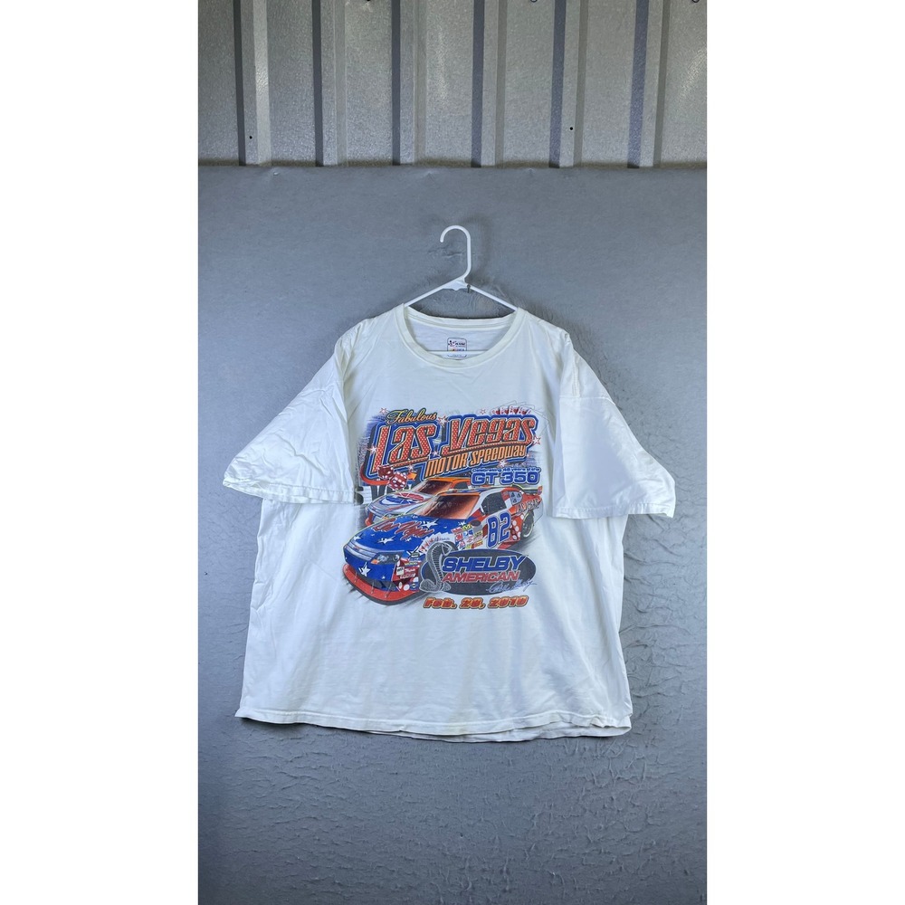 Chase Authentics T-Shirt Mens 3XL White Good Las Vegas Speedway Shelby GT350